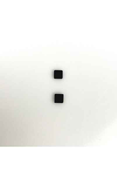 stainless steell Çelik Mıknatıslı Siyah Kare Küpe