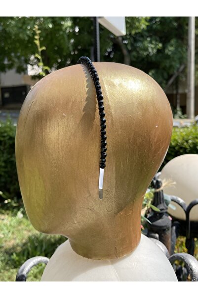 Pearly Handmade Μαύρο κρυστάλλινο στέμμα