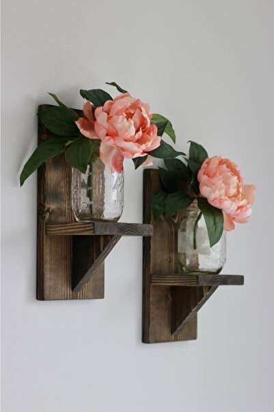 Tree World Masif Ahşap Duvar Çiçek Rafı,balkon Duvar Rafı Tekli