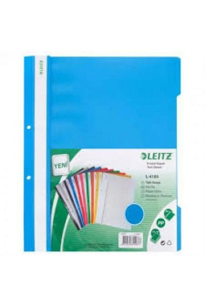 Leitz 4189 Ring Binder A-4 Plastic Light Blue 50 Pieces (1 Pack 50 Pieces)