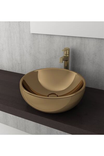 Bocchi Venezıa Çanak Lavabo 45 Cm - Parlak Altın