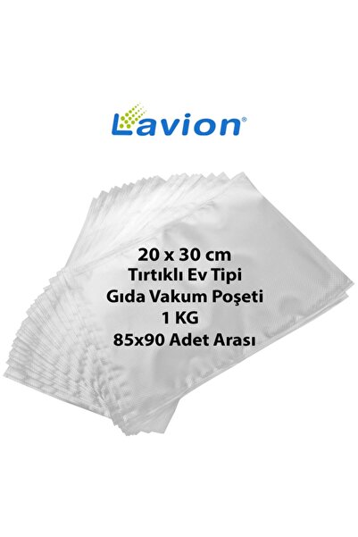 LavionDemsan Ev Tipi Vakum Makinesi Tırtıklı Gıda Vakum Poşeti 20x26 Cm 1 Kg
