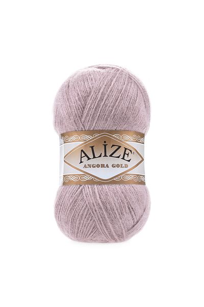 Alize Angora Gold 5 Τεμάχια Πλεκτό Χειροποίητο - 5x100g 163/Ροζ Γκρι