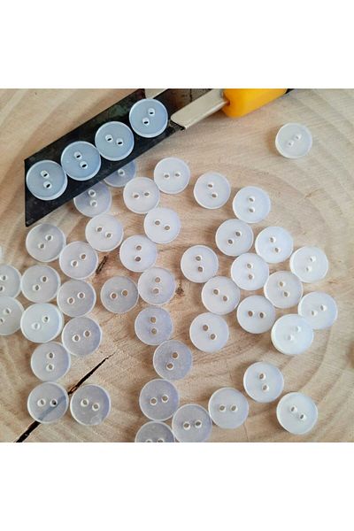 canan dizayn Polyester Mother of Pearl Button 11 mm (30 Pcs)