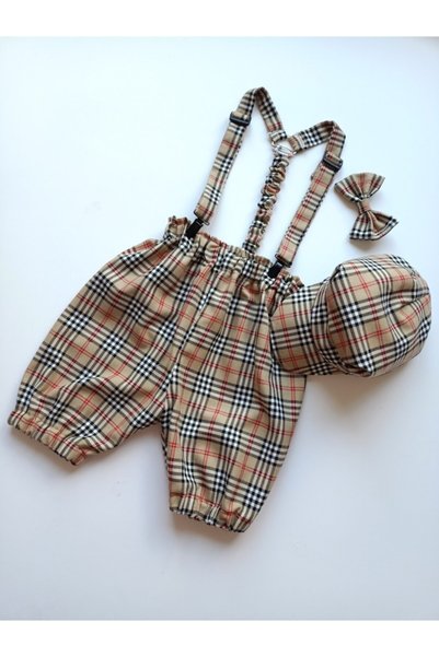 moms and babies Baby Cap Shorts Set Borbory Shirtless