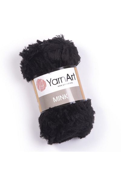 Yarnart Mınk - Φτερωτό Χέρι Πλεκτό Νήμα Μαύρο-346