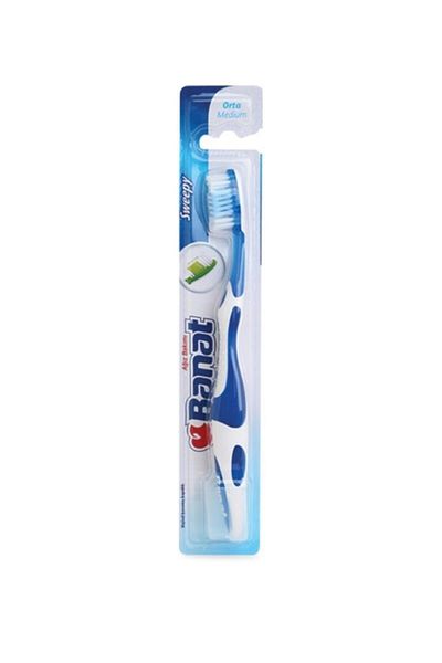 Banat Medium Sweepy Toothbrush - with Protection Cover