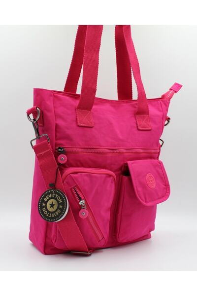 Bevitton Geantă de umăr și școală cu mai multe compartimente, din țesătură im...