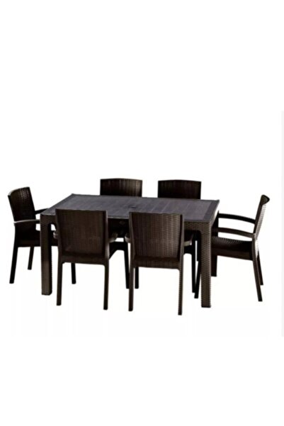 KAVASOĞLU Raddan Masa Takımı 80x140 Masa + 6 Koltuk