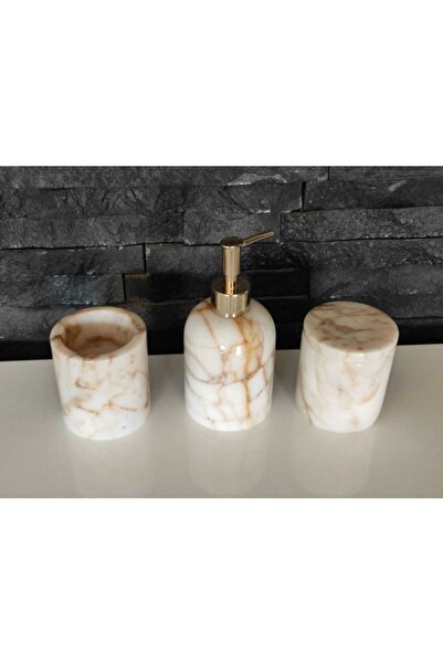 Polen Stone Set de baie din marmură Honey Marble, 3 piese-2