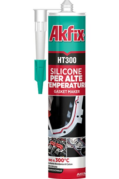Akfix Yüksek Isıya Dayanıklı Kırmızı Silikon 310 Ml Kırmızı