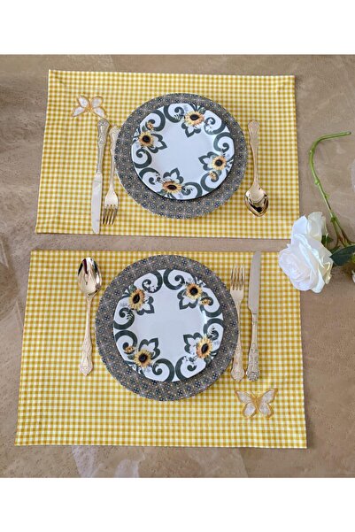 Ezem Sarı Pötikare 2li Amerikan Servis