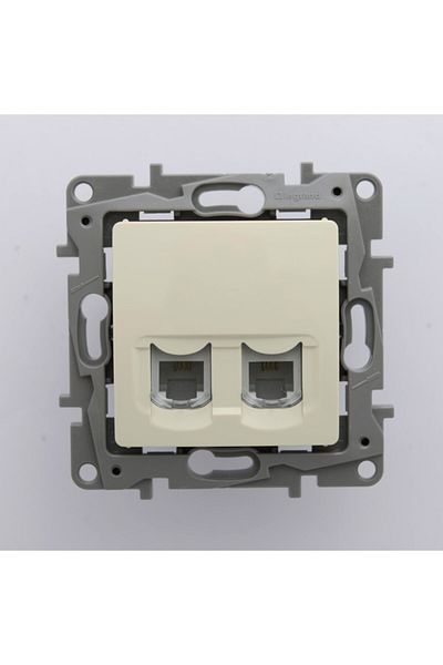 Legrand Beige Salbei Series - 2 Outlet Rj11 Telephone Socket Without Frame