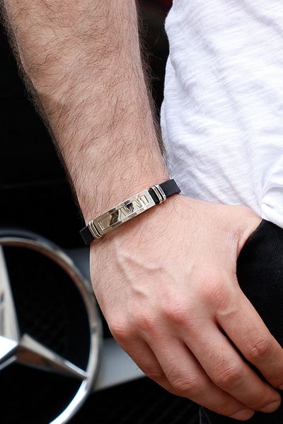 TESBİHCİBABA Name Writable Rubber Steel Bracelet Tb9594