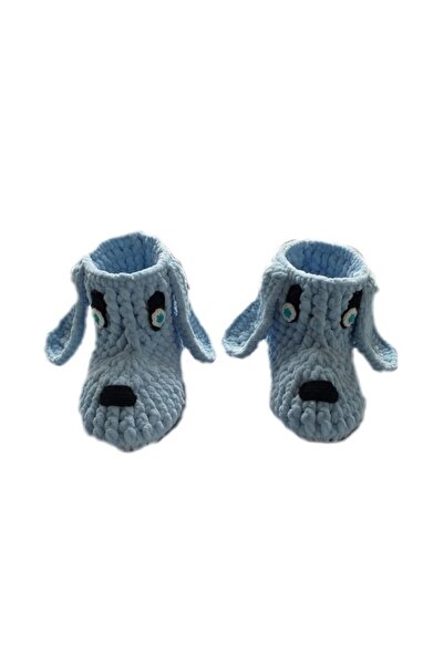 OYUNCAKPARK Gri Örgü Amigurumi Organik Panduf Ev Botu