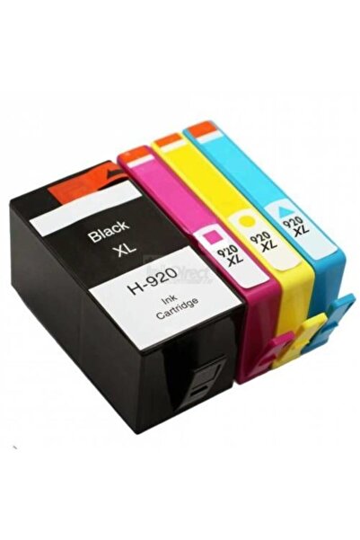 Asyaink Hp 920XL Muadil Kartuş Seti Çipli Full Dolu-Hp 6000 6500