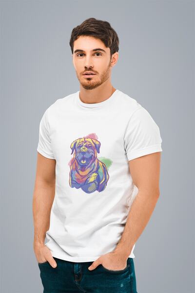 ErTaPassage Ανδρικό μπλουζάκι Rottweiler με τύπωμα White - T7043667