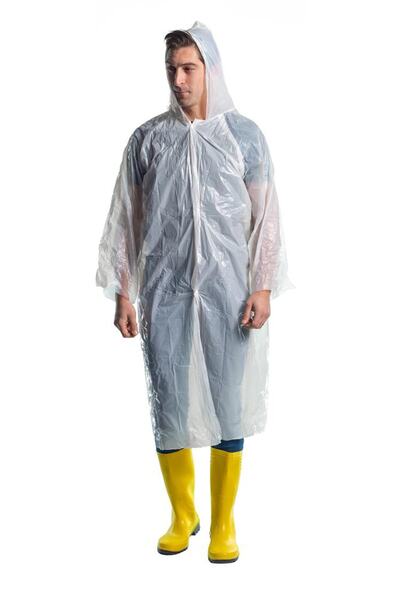 Endüstri Giyim Одноразовий дощовик, білий, 5 штук -116e110-