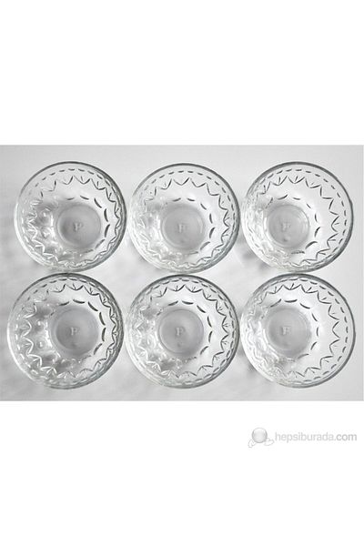 Paşabahçe Set of 6 Glass Pearl Model Snack Bowl