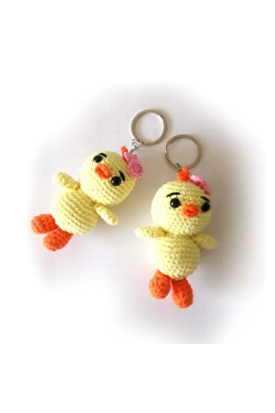 OYUNCAKPARK Maskot Civciv Amigurumi Organik Anahtarlık Oyuncak