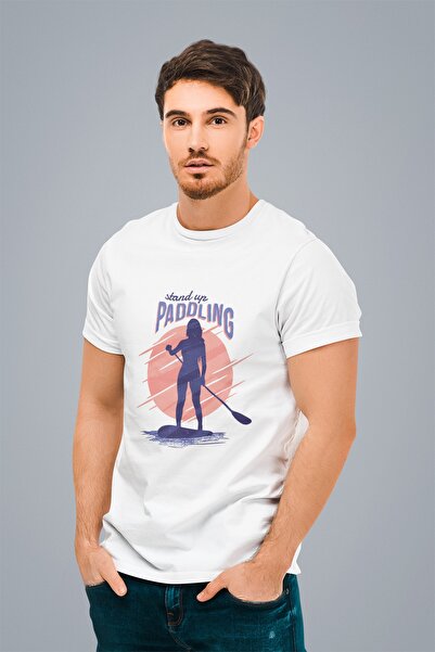 ErTaPassage Beyaz Erkek tricou - Imprimare Stand Up, T9598500