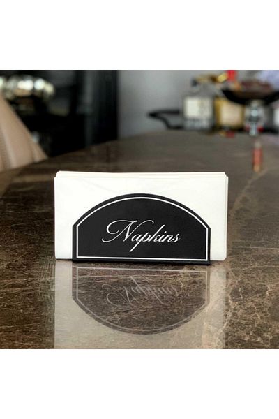 The Mia Napkin Holder Black 16 X 8 Cm - Napkin