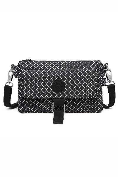 SMART BAGS Smbyb1147-0127 Crno/bela ženska mala torba preko ramena