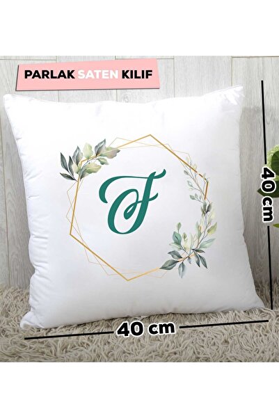 Hedizu Подушка з квітковим візерунком і літерою F