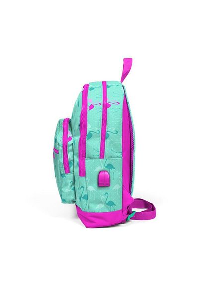 Coral High Yaygan Coral Hıgh 23275 with USB + Aux Socket, Aqua Green, Flamingo Patterned
