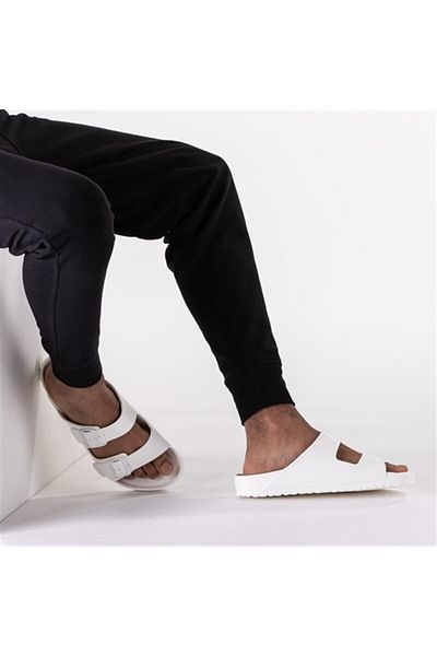 Birkenstock Arizona Eva White Double Buckle Unisex Slippers01294410-01294430 White V4