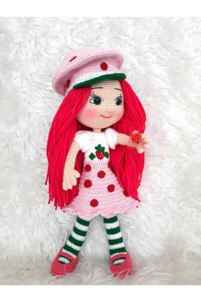 OYUNCAKPARK Çilek Kız Amigurumi Organik Oyuncak
