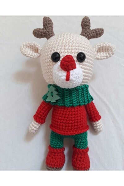 OYUNCAKPARK Sevimli Yılbaşı Geyiği Amigurumi Organik Oyuncak