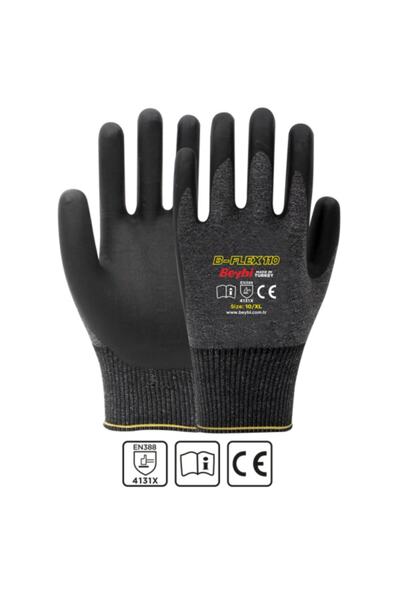 Beybi B-flex110 Likralı Nitril Işçi Eldiven 10 Numara 3 Çift