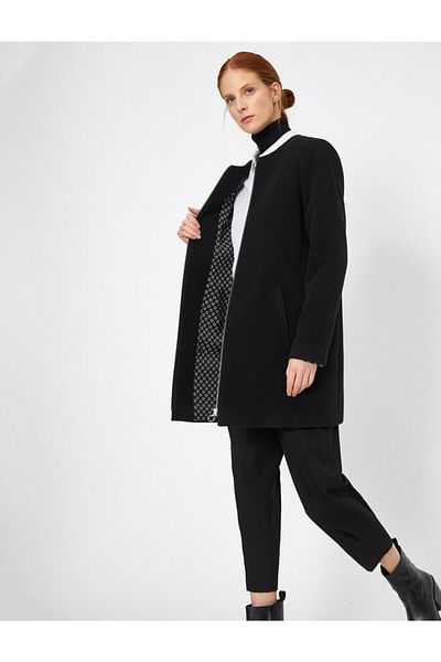 Koton Zipper Detailed Coat