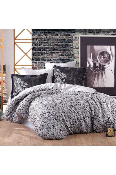 Hobby Elvira Black Double Satin Duvet Cover Set