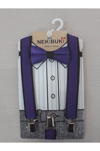 NEKİBUKİ Set cu bretele pentru pantaloni și papion