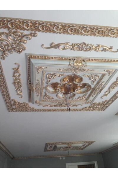 Decomarket Decogold Patina Saray Tavan Bordür 8,5*102,5 Cm