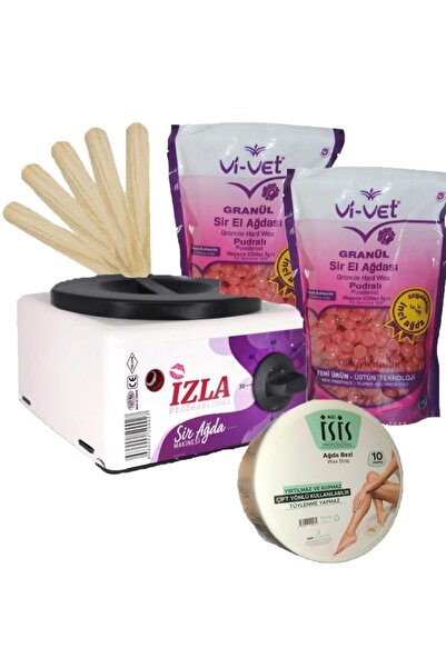 Vi-vet Sir Ağda Makinesi+2x250g Pudralı Soyulabilenboncukağda+spatulaseti+10m...