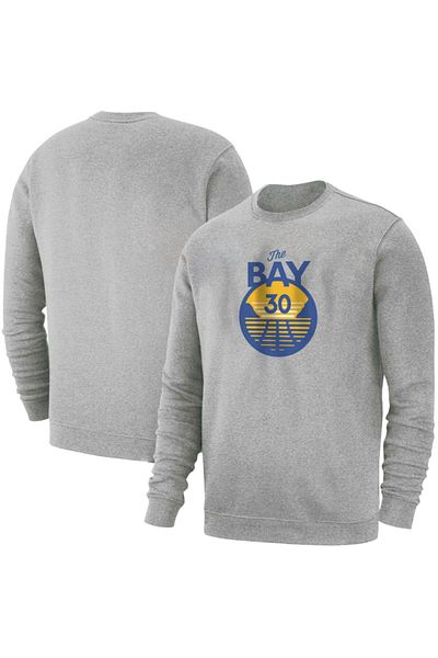 usateamfans Мъжки спортен суитшърт в сив цвят Curry The Bay Basic