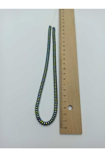 Yüksel Boncuk Δίσκος 6 mm (σφραγίδα) Συστοιχία Αιματίτη Φυσική Πέτρα