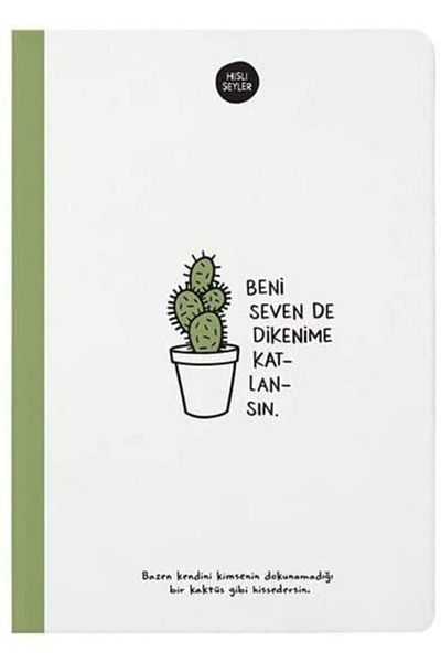 KESKİN COLOR Lucruri emoționante Lasă-mă să fiu cu cel mai rău ghimpe Notebook cu dungi 14 X 20 cm 64 coli