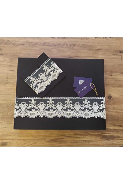 Çeyiz Bahçesi Чорний простий двоспальний комплект постільної білизни