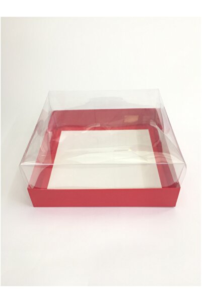 kadir kutu 25x25x10 Asetat Kapaklı Kırmızı Kutu
