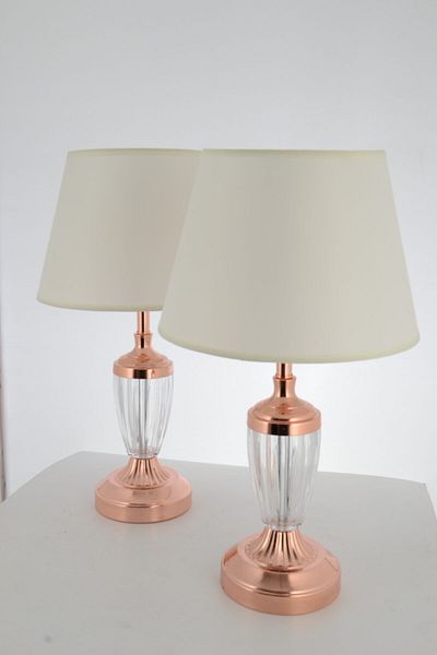 AbajurAksesuar Jasmin 2 Piece Copper - Cream Lampshade