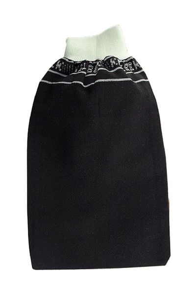 Kelebek Kese Butterfly Elastic Thick Ottoman Black Bathroom Hammam Pouch