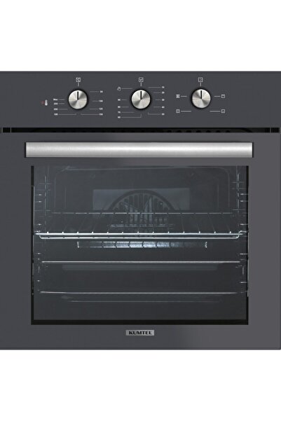 KUMTEL Kristal Antrasit Gri  Cam Ankastre Set