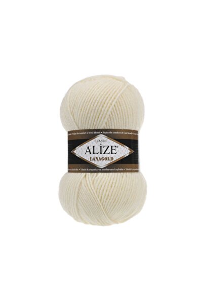 Alize (5 Adet) Lanagold %50 Yünlü 100 Gram El Örgü Ipliği 01/açık Krem