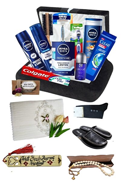 NIVEA Damat Sandığı Tıraş Bohça Seti Havlu Terlik Set -zemura Avm