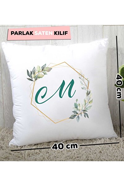 Hedizu Подушка з квітковим візерунком і літерою M