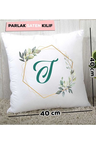 Hedizu Pernă florală cu litera T